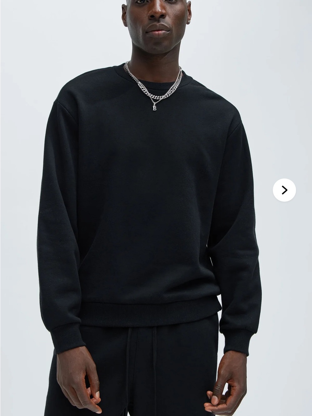 Fashion Nova Men’s Black Crewneck Sweater